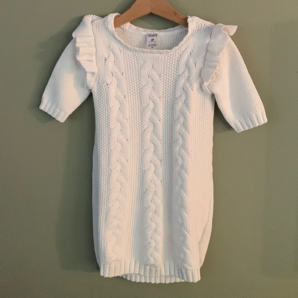 White knit dress - 5T